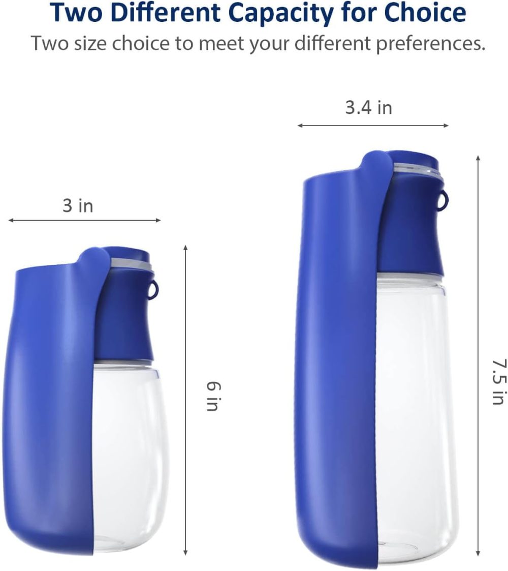 WePet Foldable Portable Dog Water Bottle Puppy Water Dispenser with Drinking Feeder, 12 OZ, High-Temperature Resistant Leak Proof for Pets Outdoor Walking, Hiking, Travel, Food Grade Plastic BPA Free - Image 4